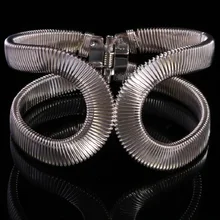 

2018 free shipping new arrival fashion jewelry high quality steel wire spring elastic bracelet chain