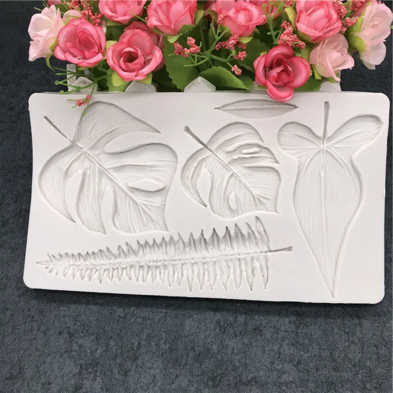 

Monstera Fern Thin Leaf Silicone Cake Mold Plant Fondant Mould Cake Decorating Tools Chocolate Kitchen Gadgets Cake Decor