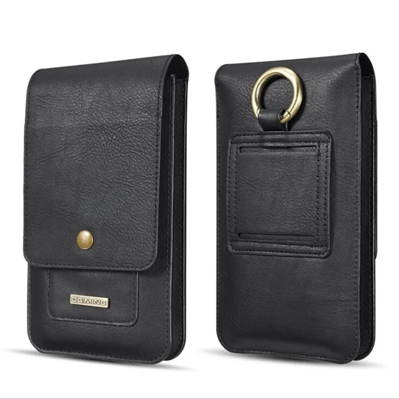 

DG.MING Universal Phone Bag for SmartPhone Genuine Leather Carry Belt Clip Pouch Waist Purse Case Cover for Samsung huawei so on