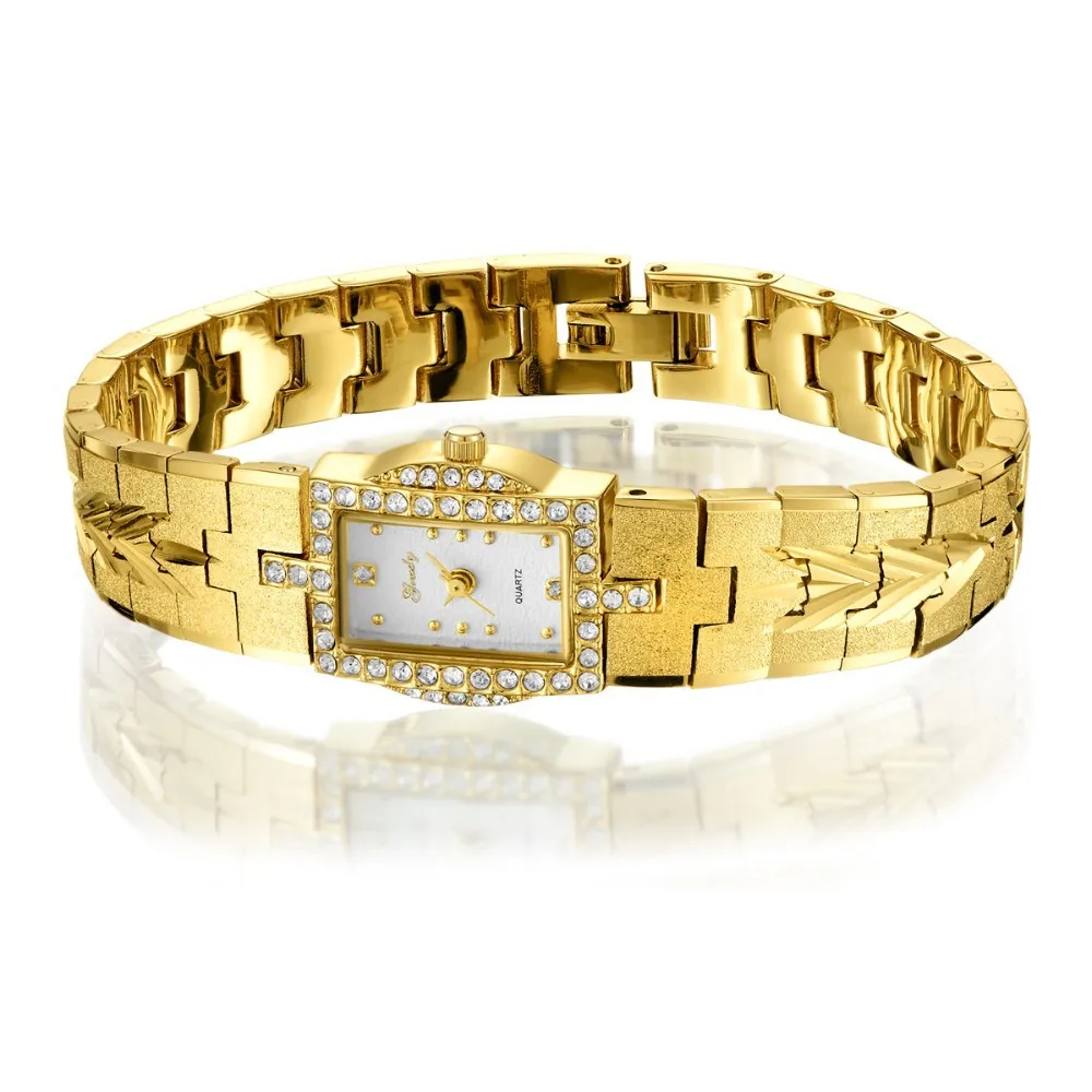 Лидер продаж! Золотые женские часы модный бренд бриллиантовые Наручные Часы повседневные кварцевые часы