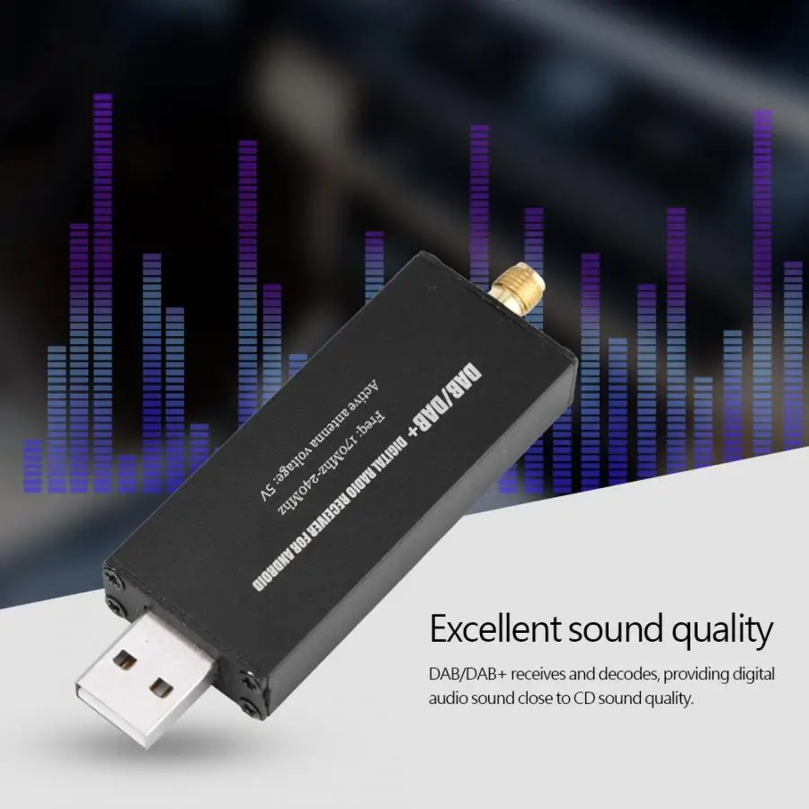 Автомобильный цифровой мини радиоприемник USB DAB + Цифровое Радио Android навигация