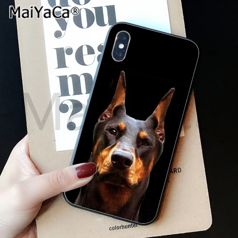 MaiYaCa животное такса собака добермана черный корпус телефона чехол для iphone 11 pro X XS MAX 66S 7 7plus 8 8Plus 5S SE XR - Цвет: A7