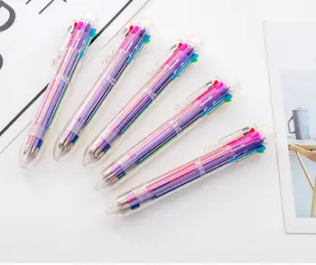 

mix style Multicolor press new lovely ballpoint pen 8 color cute cartoon pen kawaii school prize gift student ballpoint pen 40pc