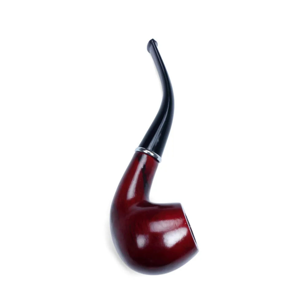 Hand Made Classic Wooden Enchase Carved Smoking Tobacco Pipes Cigar Cigarette Pipe With Holder   (3)