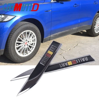 

1pair Car styling 3D Metal Fender Side Sticker Emblem Badge Decals For Mitsubishi ralliart Lancer 9 10 Asx Outlander 3 Pajer