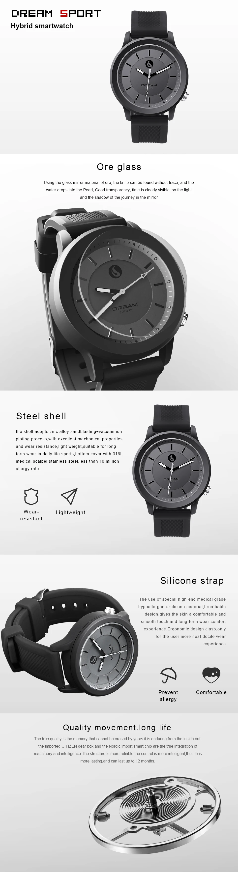 dream sport hybrid smartwatch