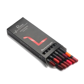 

Pudaier lip liner set wooden handle velvet matte lipstick waterproof long lasting 12 colors sexy red nude lipliner pencil PD046