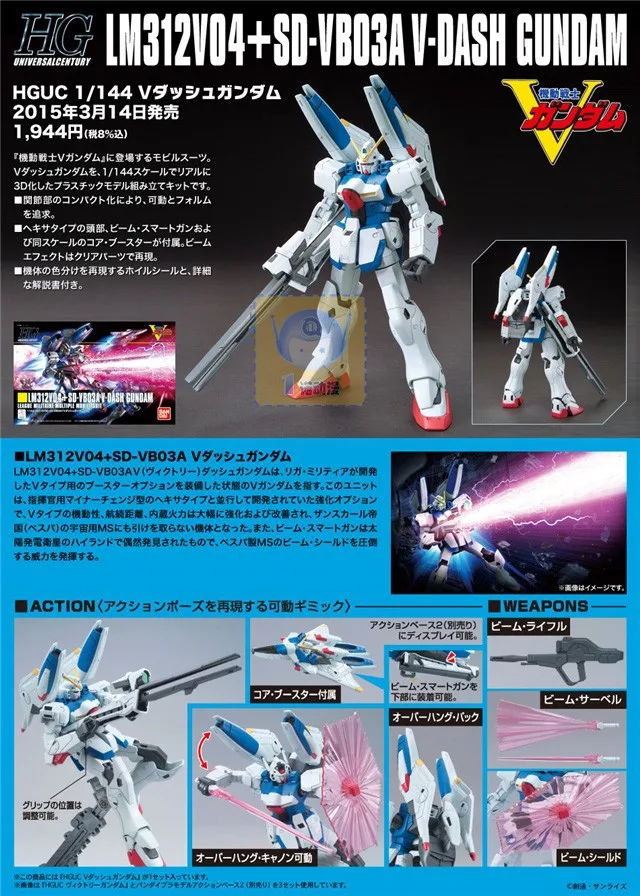 Bandai Gundam 1 144 Hguc 1 Lm312v04 Sd Vb03a V Dash Gundam Model Kit Free Shipping Kit Machine Kitkit Dongle Aliexpress