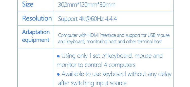Tesla Smart HDMI 4 K Ultra HD 4 Input 1 Output HDMI KVM Switch KVM переключатель 3840x2160@ 60 Гц 4:4:4 поддерживает USB 2,0 устройство управления до 4 компьютеров