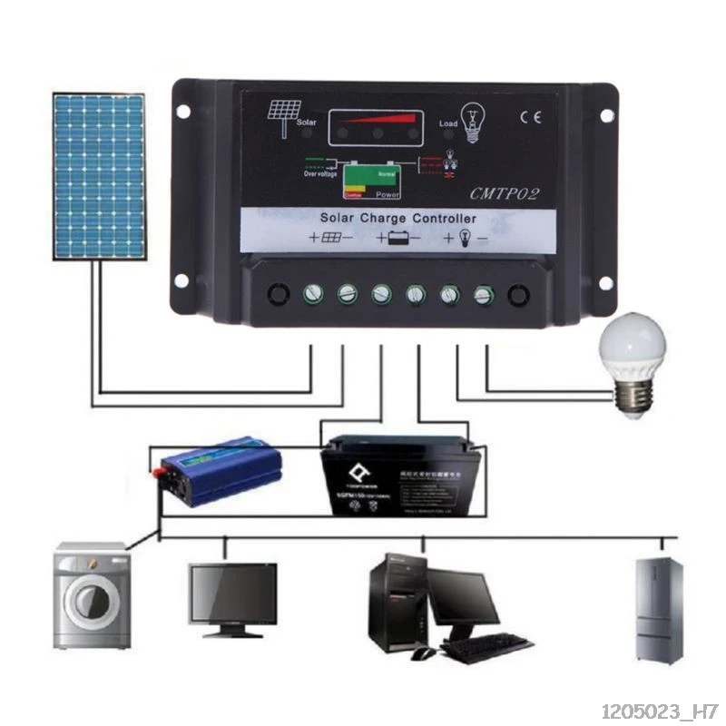 5A/10A/15A/20A/30A 12/24V Солнечный контроллер зарядки панели Батарея Регулятор автоматического переключения