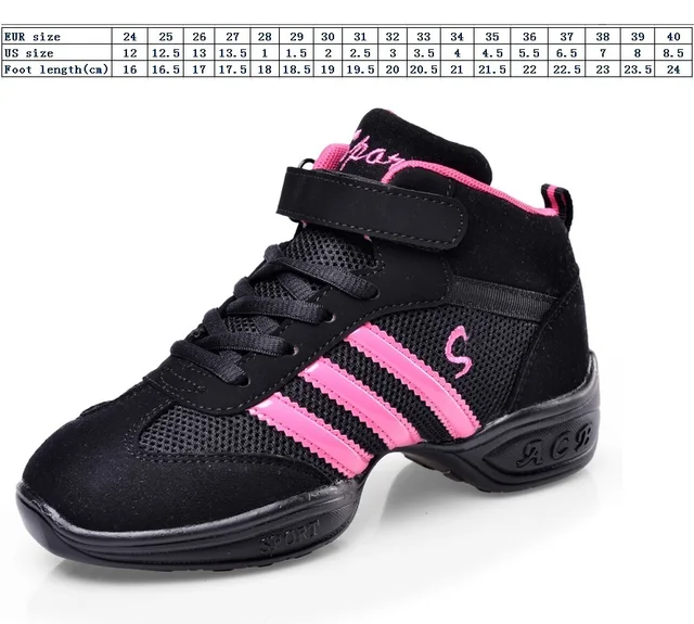 New Kids Children Dance Shoes Jazz Shoes Girls Boys Black Color Breathable Hip Hop Modern Dance