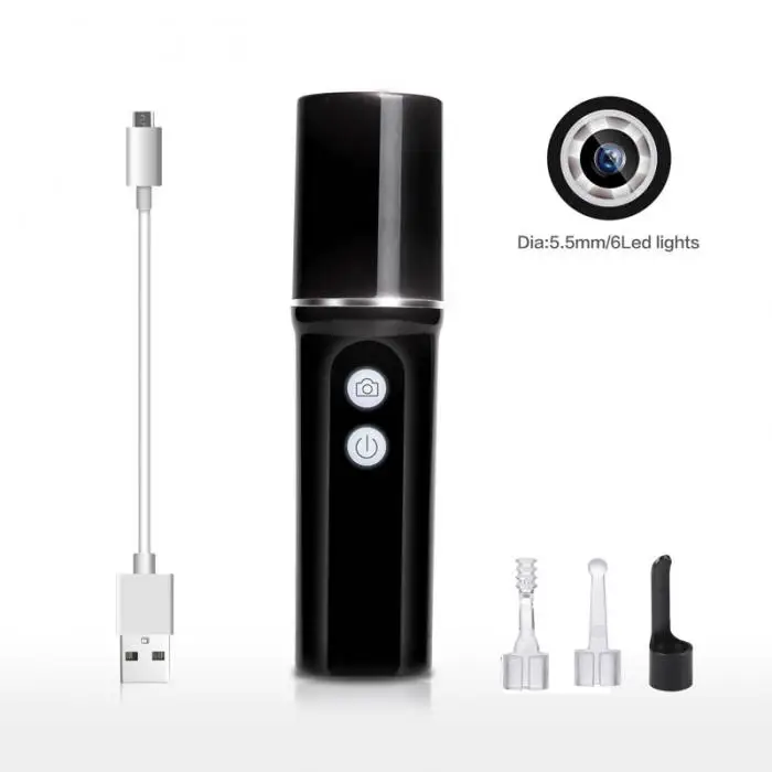 HD 720P Wifi инструмент для чистки ушей Otoscope интегрированный 5,5 мм беспроводные безопасные с медицинской точки зрения ушной палочки Камера Эндоскоп can CSV
