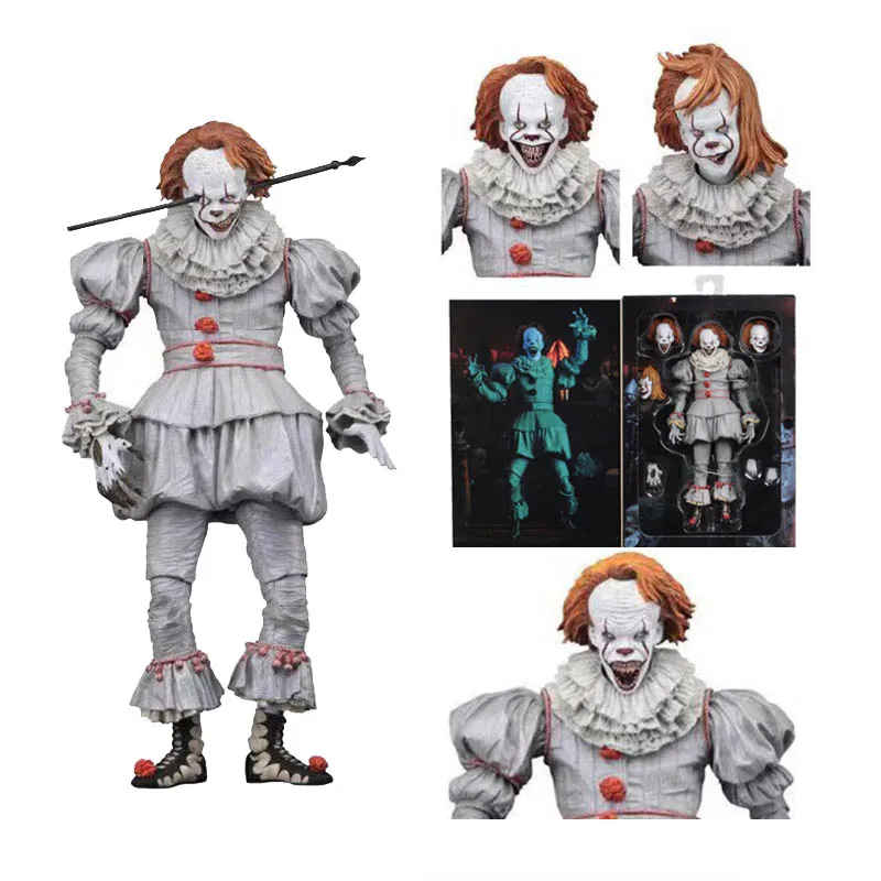 3 типа NECA Стивен Кинг это Pennywise ужас ПВХ фигурка игрушка кукла подарок на Хэллоуин - Цвет: A with box