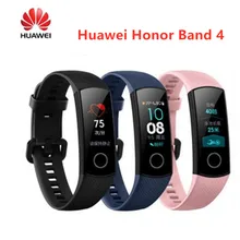 Оригинальные Смарт-часы huawei Honor Band 4, браслет Touchscree Amoled, цветной, 0,95 дюймов, Водонепроницаемый Фитнес-браслет, монитор сердечного ритма
