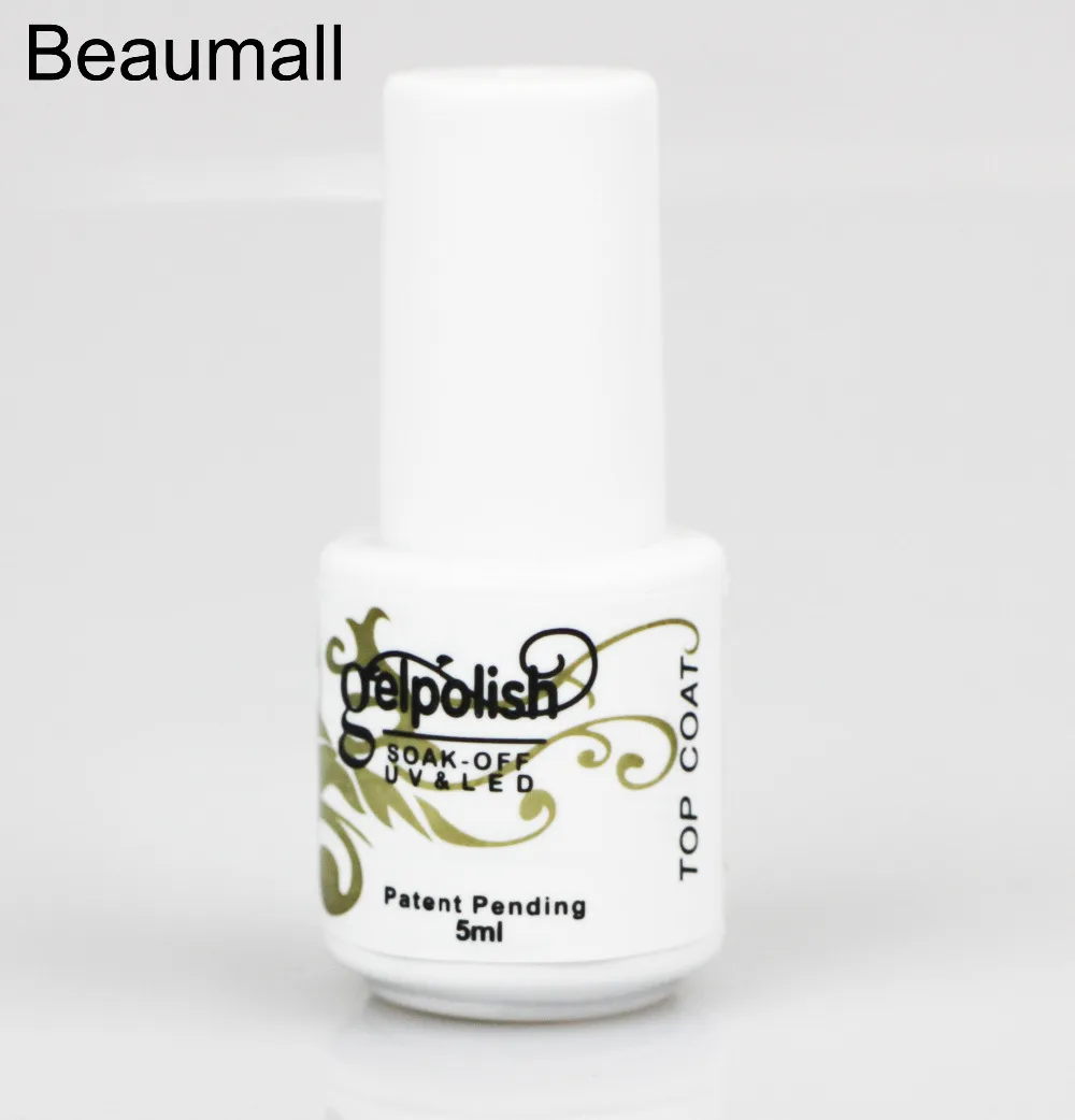 

Beaumall Nail Art Gel Tivi Series, 5ml Volume Top Coat For Soak Off UV&LED Gel Lacquers Nail Polishes