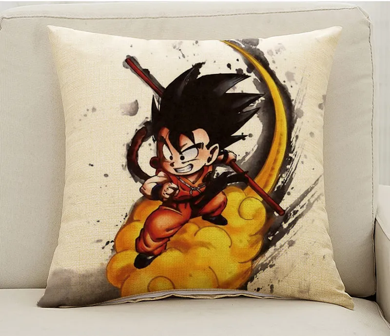 Мультфильм Dragon Ball наволочка с принтом хлопковая льняная наволочка офис Кровать Диван Подушка охватывает домашняя Подушка Наволочки