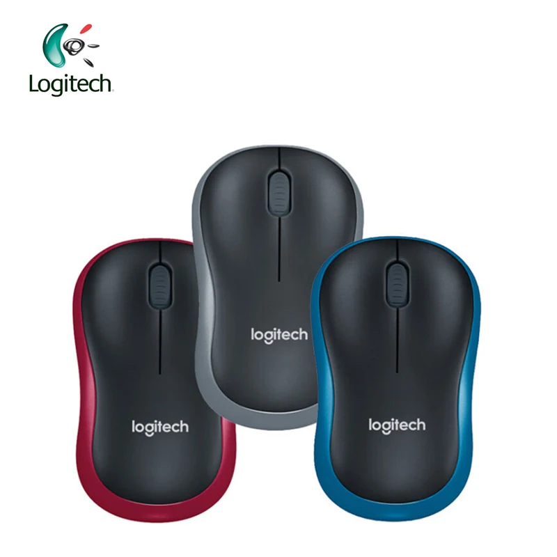 Беспроводная мышь Logitech M186 2 4G с эргономичным нано ресивером 1000 точек/дюйм две руки