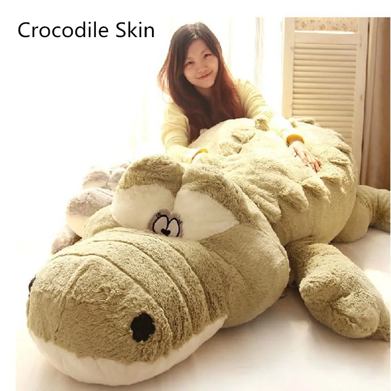

New Arrival 200cm Cute animals Big Size Simulation Crocodile Skin Plush Toy Cushion Pillow Toys For Girl kids toys