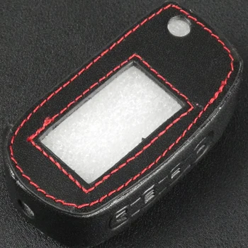 redline Jingyuqin 10ps кожаный чехол для Scher-Khan Magicar 5 6 Uncut Blade Fob M5 M6 Складной автомобильный флип-пульт дистанционного управления 4 кнопки - Название цвета: redline