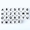 15/36/100/200/500/1000pcs Letter Silicone Beads 12mm Baby Teether Beads Chewing Alphabet Bead For Personalized Name DIY Teething 2