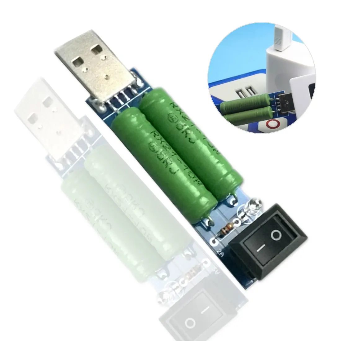 

USB Electronic Load Resistors Mobile Power Aging Resistance Module 1A 2A Charge Current Detection