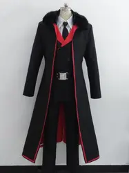 Аниме! Vocaloid Ян он сексуальной очередь черный Форма Косплэй костюм на Хэллоуин карнавальный мужской наряд на заказ Размеры Бесплатная
