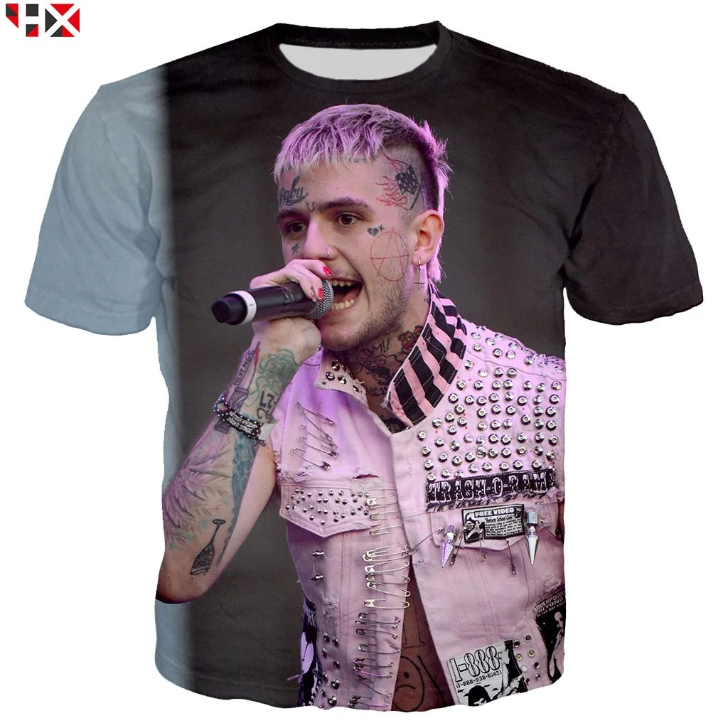 

Men T Shirt Sweatshirt 3D Print Rapper Lil Peep Pullover Casual Fitness Hip Hop Streetwear T Shirt Sportswear Top Z189