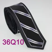 YIBEI Coachella галстуки новое поступление черный узкий галстук с серой диагональной полосой шеи галстуки мужские жаккардовые тканевый галстук 6 см