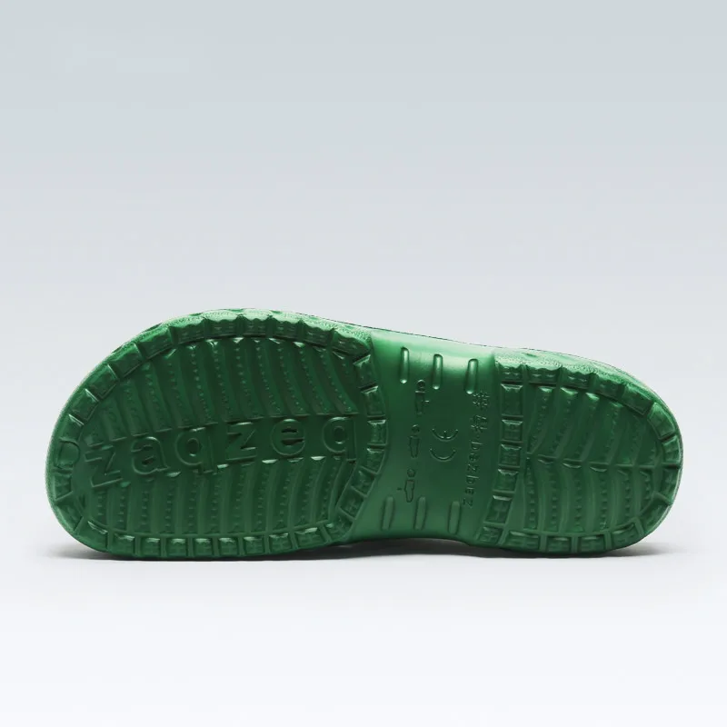 Зеленые Нескользящие больничные туфли для медсестры летние пляжные удобные полые тапки с дырочками медицинские резиновые шлепанцы салон красоты Рабочая обувь