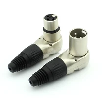 10 шт./лот правый угол 3-контактный XLR Мужской Женский Разъем Mic микрофон аудио кабель Разъемы