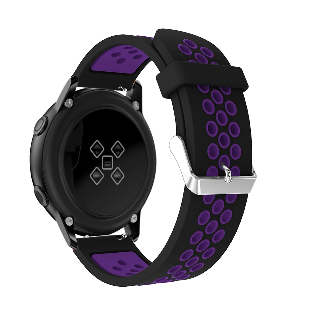 Мягкий силиконовый ремешок для часов samsung Galaxy Watch active, Классический сменный Браслет, ремешок для часов 20 мм, ремешок для часов S2/Спортивные ремни