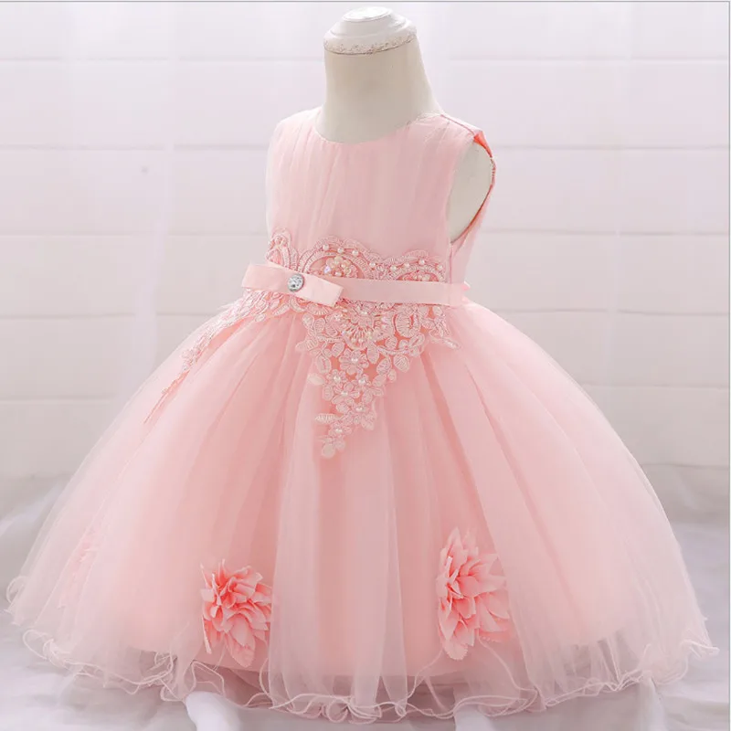 Бальное платье для маленьких девочек одежда для малышей 1 года, вечерние платья для маленьких девочек на день рождения кружевные наряды принцессы, платья для детей возрастом до 2 лет