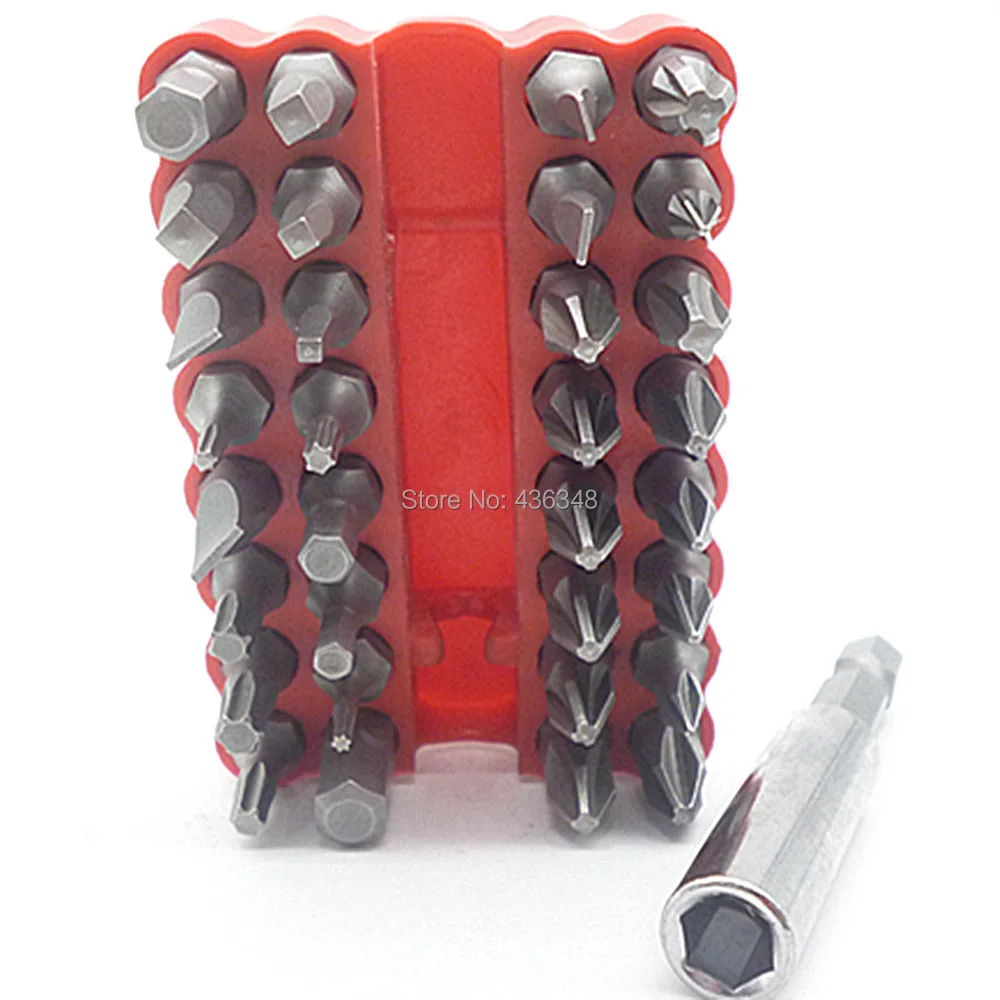 New 33pc Security Bit Set Tamper Proof - Torx Hex Star