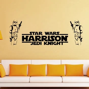

New Large Home Decor Star Wars Harrison Jedi Knight Wall Art For Kids Room Living Room Decoration DIY Removable Vinyl Sticker