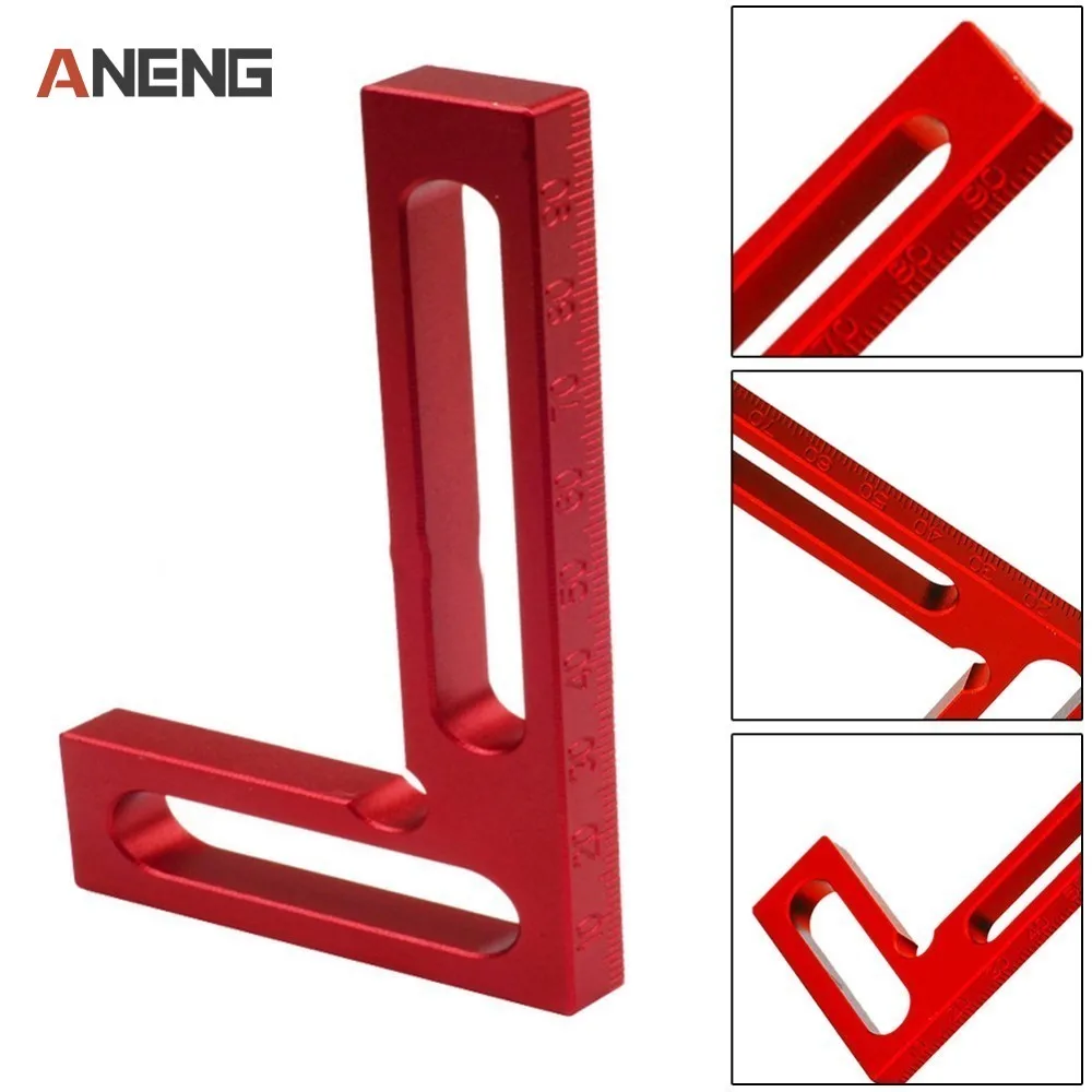 

90 Degree L Squares Right Angle Clamps Woodworking Carpenter Tool 100 * 50 * 7 Mm L Block Square Aluminium Alloy DIY Tools
