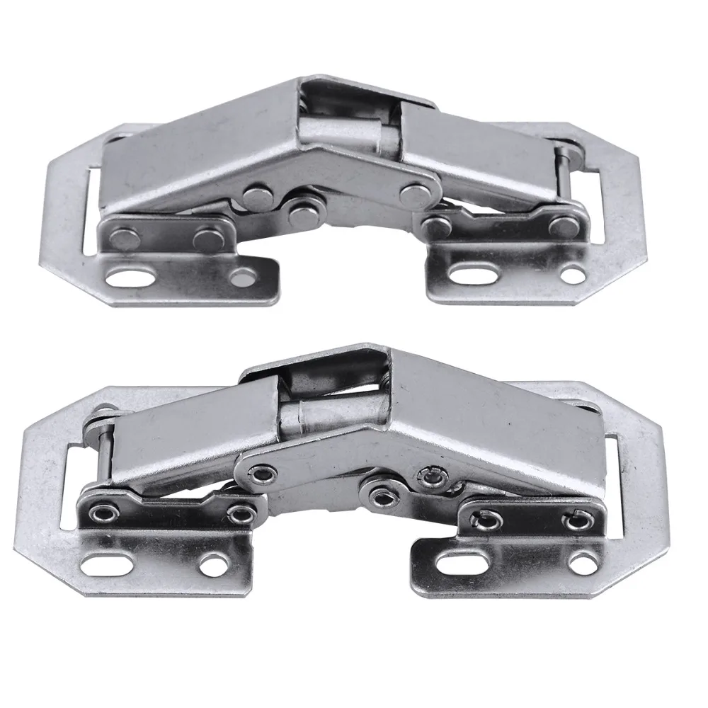 Goedkoop 2 stks 90 Graden Verborgen Scharnieren Kabinet Kast Meubels Scharnieren Brug Vormige Deur Scharnier met Schroeven DIY Hardware Gereedschap Mayitr