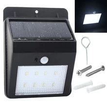 1 шт. Солнечная энергия 8 светодиодный PIR датчик движения настенный светильник Открытый Сад водонепроницаемый энергосберегающий уличный дворник дорожка лампа