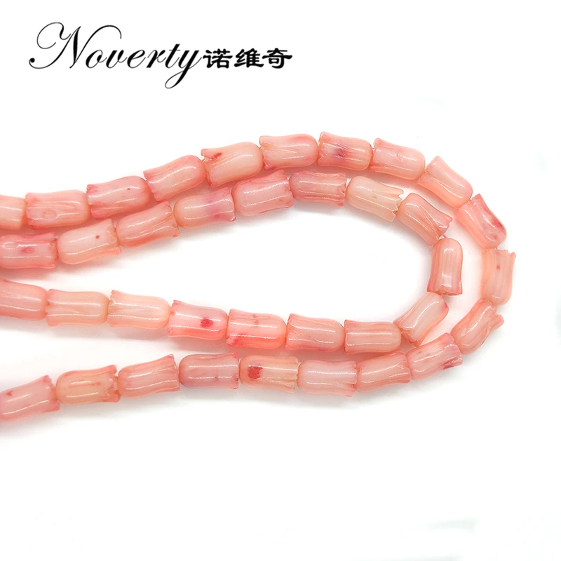 

New 8*5MM 10PCS Pink Coral Manual Sculpture Flower Shape Beads for DIY Necklace Bracelet Jewelry Making Accessories
