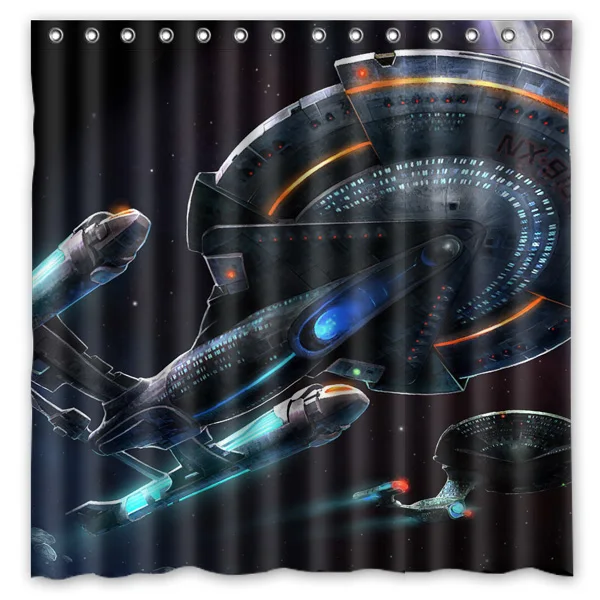 Aplysia Star Trek Design Bathroom Shower Curtain Waterproof&Mildewproof