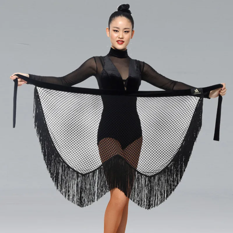 

black tassil women latin dress latin dance costumes for women latin salsa dress for dance competition latin dance skirt and top