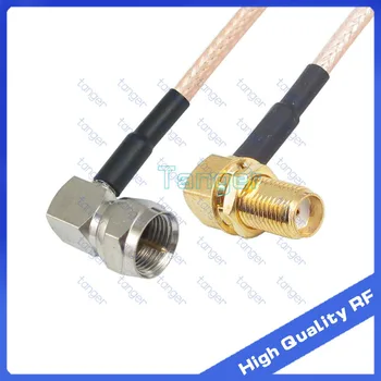 

RG316 Female SMA jack to Male F plug double right angle connector with 20cm 8" RG-316 and RF Coaxial Pigtail High Quality cable