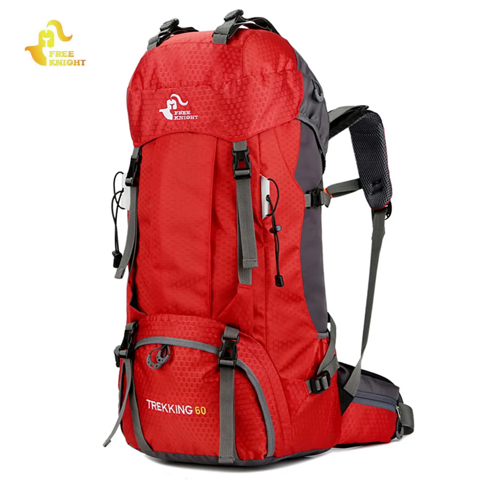 

FREE KNIGHT 60L men Backpacks Bag Nylon waterproof Travel bag Large-capacity multi-functional shoulder bag