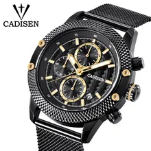 2018 Mens Watches Sport Chronograph Fashion Luxury Brand Genuine Leather And Stainless Mesh Band Men Wristwatch Quartz Watch baogela chronograph black new watches mens quartz watch stainless steel mesh band slim men watch student sports wristwatch