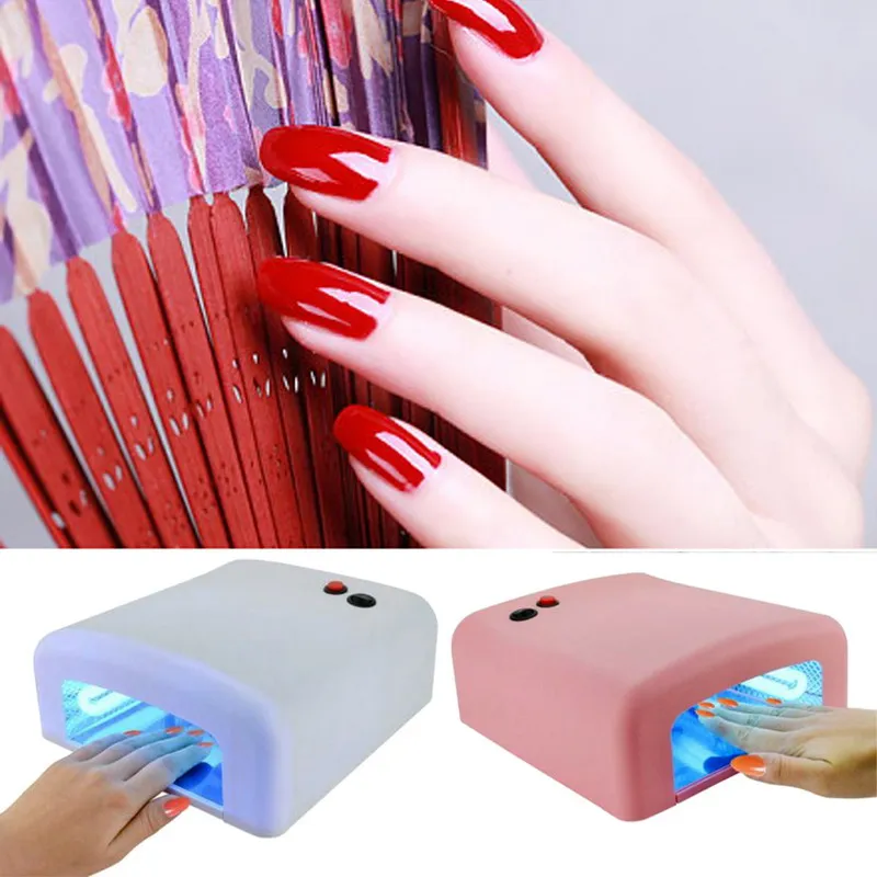 

36W Nail Dryer Red Diamond Shape LED UV CCFL Light Gel Curing Lamps 2017 New Popular Drying Gel Polish Nail Tools