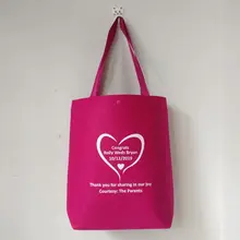 300 шт/лот на заказ Шерсть Войлок многоразовые сумки для покупок подарок бутик Эко сумки с вашим логотипом для свадьбы или вечерние