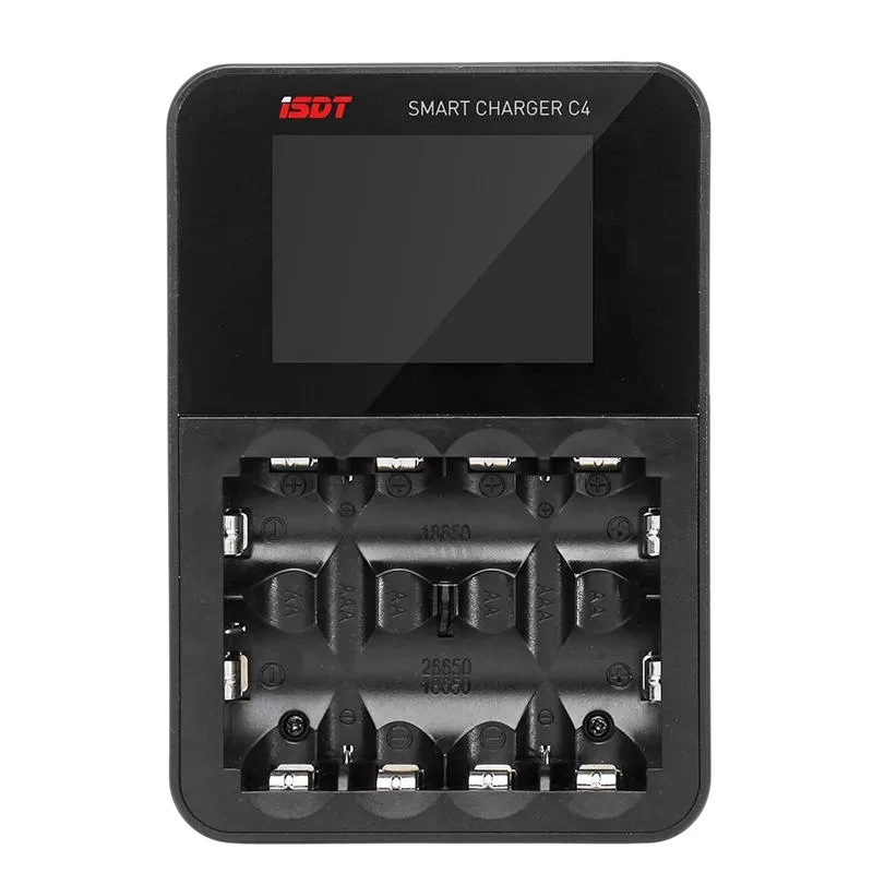 

Isdt C4 8A Contact Screen Smart Battery Charger with Usb Output for Aa Aaa Battery with Ips Display Screen and Fire Prevention