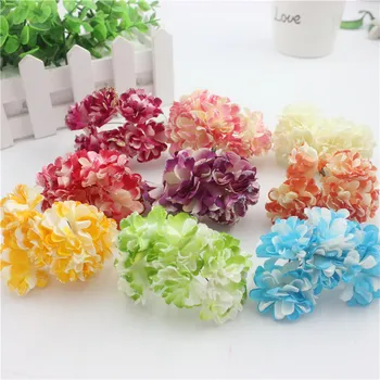 

18PCS simulation wreath hand material 4 cm carnations simulation gold powder paper flower paper flowers