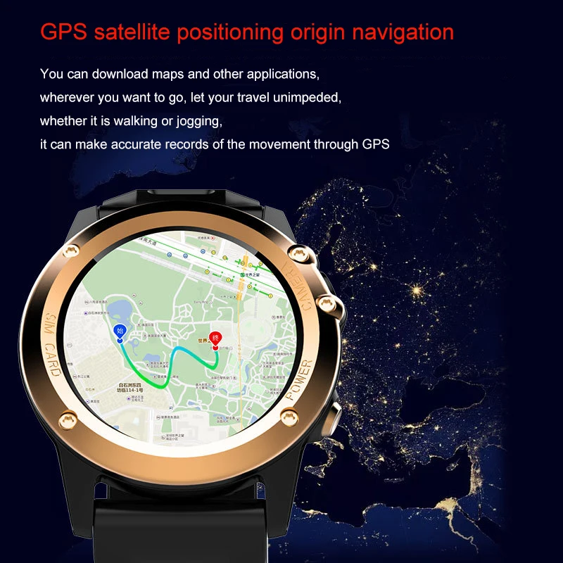 H1 Smartwatch IP68 Android IOS GPS 3G SIM Sport Smart Watch WIFI Wearable Devices Bluetooth BT4.0 Wristwatch
