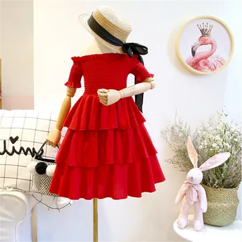 

Mihkalev Fashion off shoulder girls dresses for party and wedding 2020 children summer dress kids clothes girl princess dress