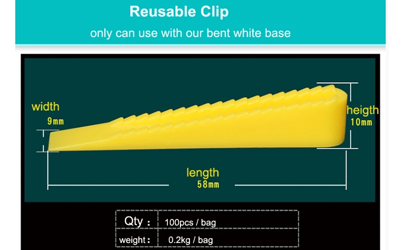 Экономичный Тип 100 шт клипсы+ 100 шт белая основа напольная плитка система набор плиточный инструмент пластиковый набор для плитки 7-12 мм Плитка